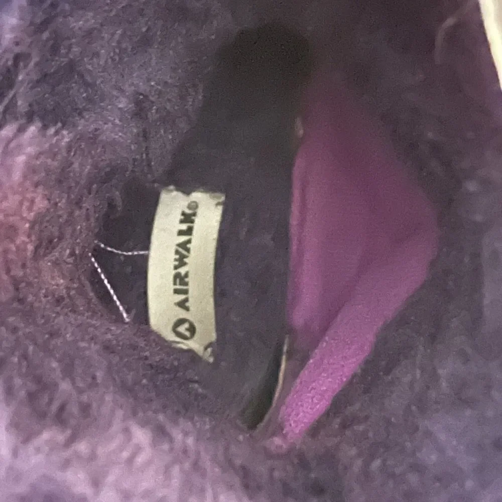 Airwalk Purple Sequin Faux Fur Lined Boots - Girls Size 1 1/2